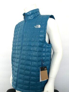 THE NORTH FACE MEN'S THERMOBALL INSULATED VEST DUST BLUE size M, L, XL, XXL
